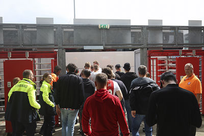 Gelatenheid troef. De supporters hadden honger, de spelers wat minder. © De Brouwer