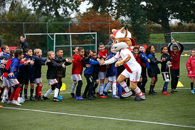 Een efficiëntere manier om high-fives uit te delen. © De Brouwer 