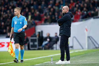 Grim maakt de blits met zijn witte stappers. Blijft hij wel in de eredivisie? © De Brouwer