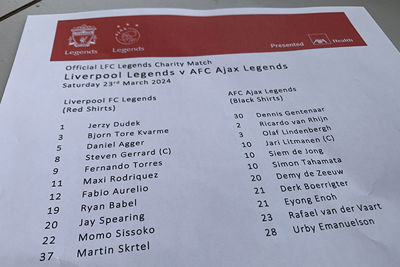 Of we iedereen nou een legende kunnen noemen... © Ajax Life