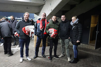 Het verrassingsteam van Ajax met Geelen links op de foto. © De Brouwer