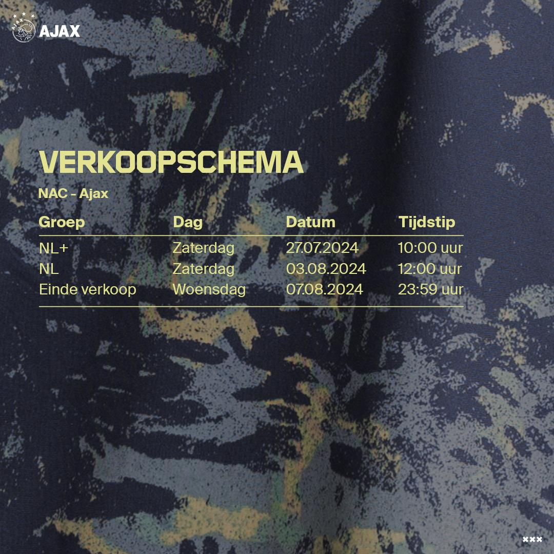 Verkoopschema NAC Ajax 1