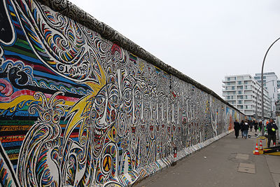 De Eastside Gallery is een van de bekendste delen. © De Brouwer
