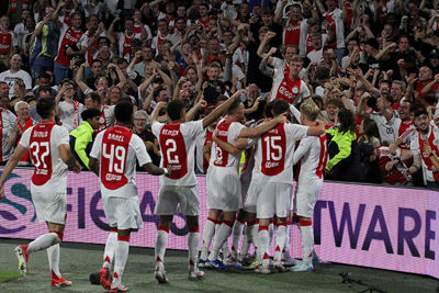 Laat in de wedstrijd toch nog op voorsprong. © SV Ajax