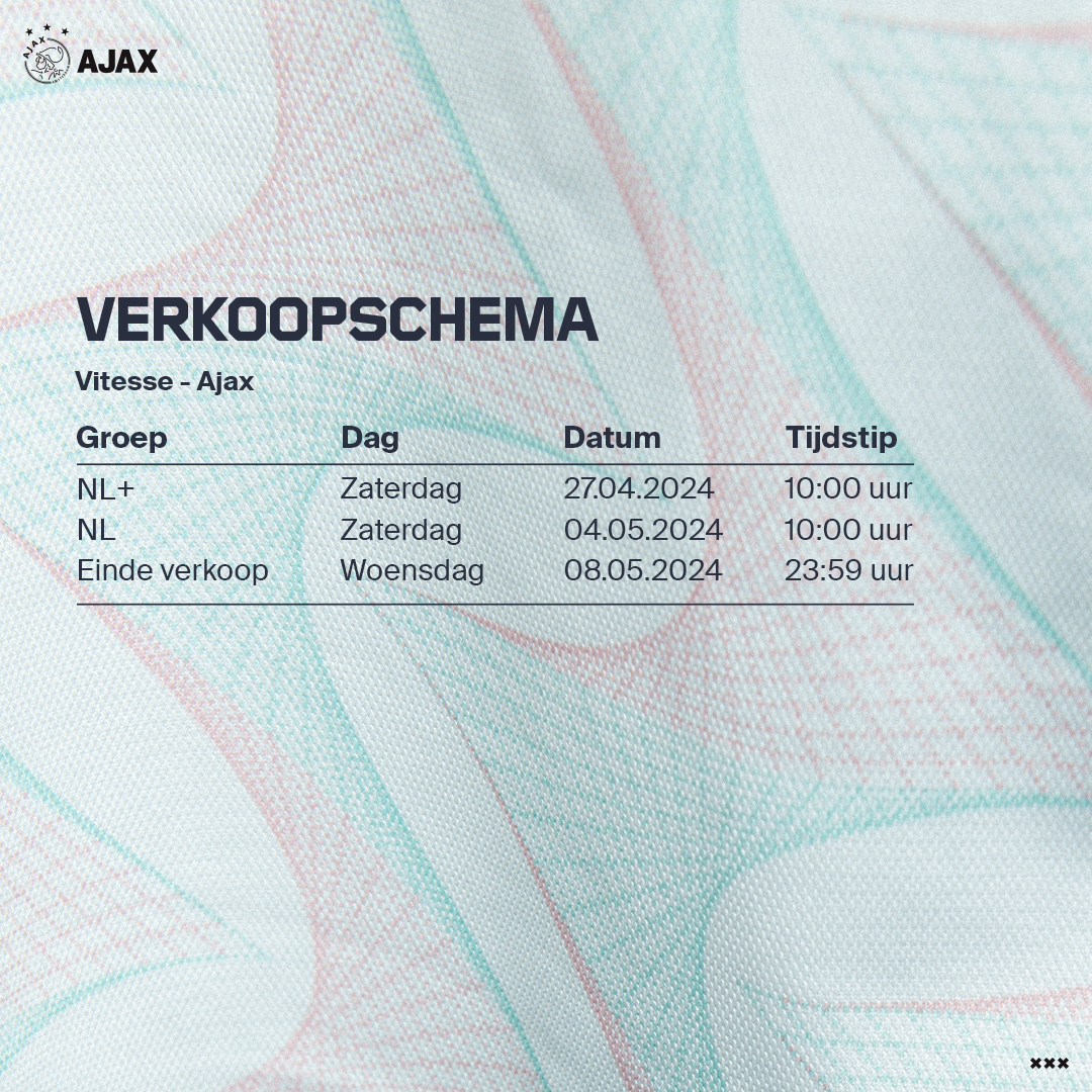 Ajax Verkoopschema Vitessepng